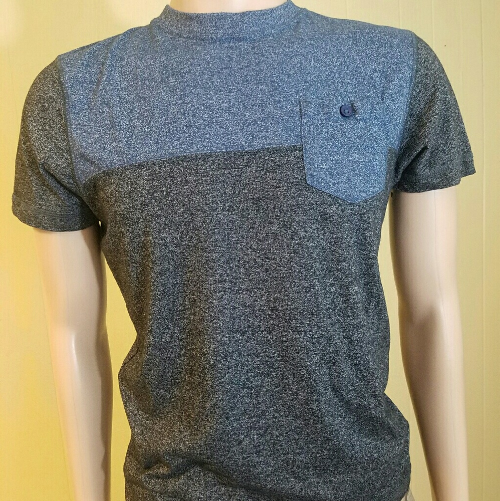 Alpha Beta Medium T Shirt Blue and Grey, Good Cond